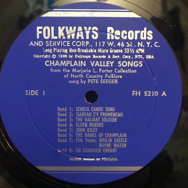 Pete Seeger : Champlain Valley Songs (LP, Album, Mono)