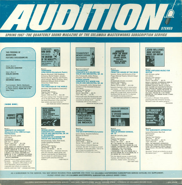 Various : Audition Spring 1967 (LP, Comp)