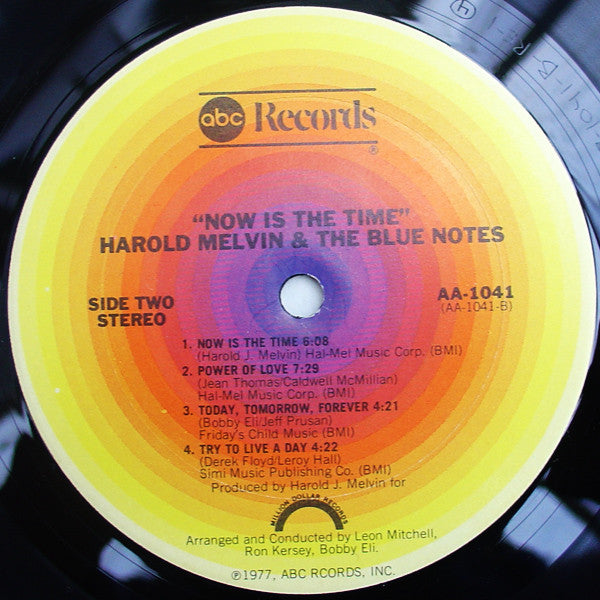 Harold Melvin And The Blue Notes : Now Is The Time (LP, Album, Pit)