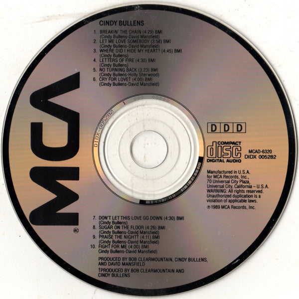 Cindy Bullens : Cindy Bullens (CD, Album)