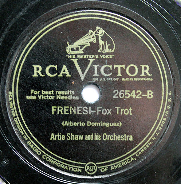Artie Shaw And His Orchestra : Adios, Mariquita Linda / Frenesi (Shellac, 10", RP, Ind)
