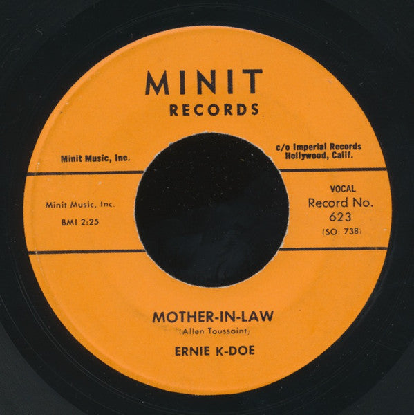 Ernie K-Doe : Mother-In-Law / Wanted, $10,000.00 Reward (7", Single, Sou)
