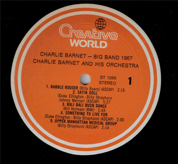 Charlie Barnet* : Big Band 1967 (LP, Album, RE)