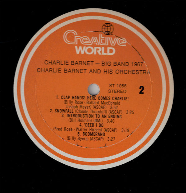 Charlie Barnet* : Big Band 1967 (LP, Album, RE)
