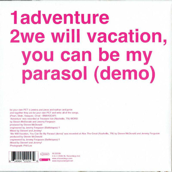 Be Your Own Pet : Adventure (7", Single, 2/2)