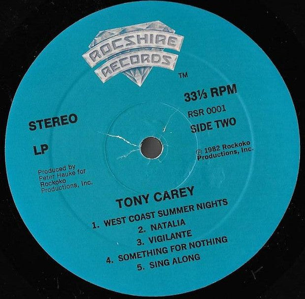 Tony Carey : I Won't Be Home Tonight (LP, Album)