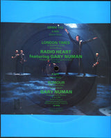 Radio Heart Featuring Gary Numan : London Times (7", Shape, Pic)