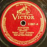 Boston "Pops" Orchestra*, Arthur Fiedler : Meditation / Largo (Shellac, 12", RP)