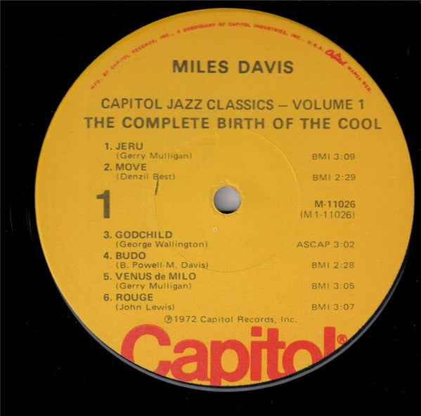 Miles Davis And His Orchestra : The Complete Birth Of The Cool (LP, Album, Comp, Mono, RE, Jac)