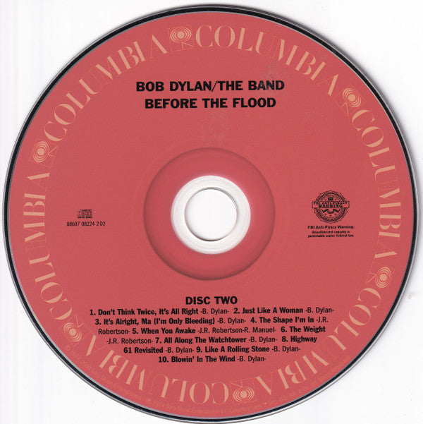 Bob Dylan / The Band : Before The Flood (2xCD, Album, RE, RM, Dig)
