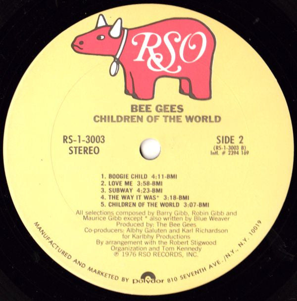 Bee Gees : Children Of The World (LP, Album, Pit)