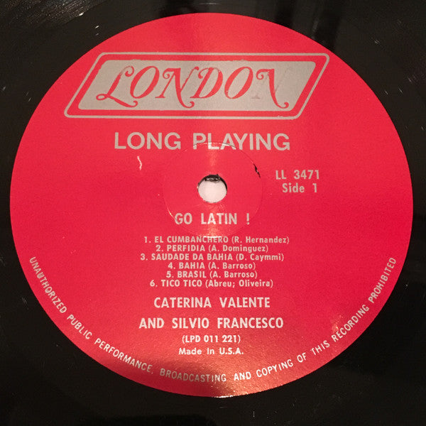 Caterina Valente, Silvio Francesco : Go Latin! (LP, Album, Mono)