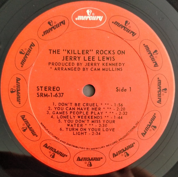 Jerry Lee Lewis : The "Killer" Rocks On (LP, Album)