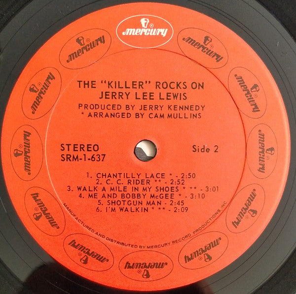 Jerry Lee Lewis : The "Killer" Rocks On (LP, Album)