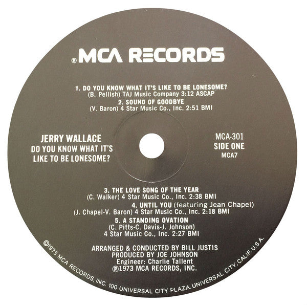 Jerry Wallace : Do You Know What It's Like To Be Lonesome? (LP, Album)
