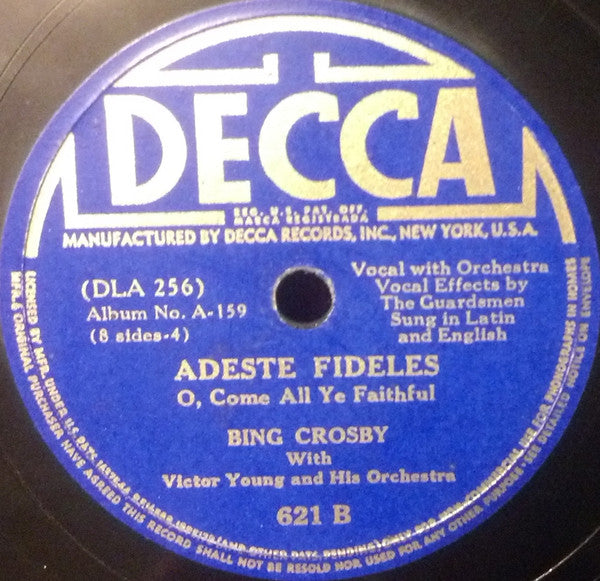 Bing Crosby, Kenny Baker (2), Men About Town : Decca Presents An Album Of Christmas Music (4xShellac, 10", Album, Comp)