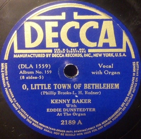 Bing Crosby, Kenny Baker (2), Men About Town : Decca Presents An Album Of Christmas Music (4xShellac, 10", Album, Comp)