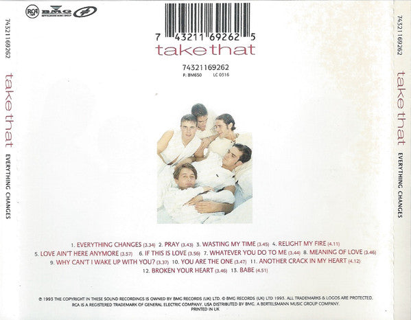 Take That : Everything Changes (CD, Album)