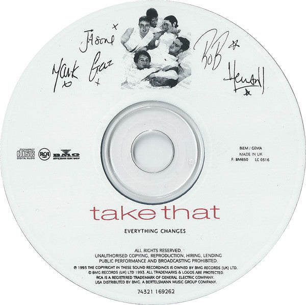 Take That : Everything Changes (CD, Album)