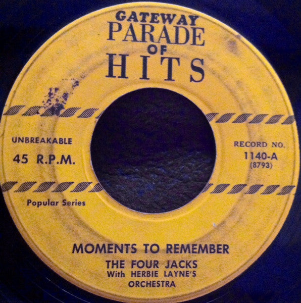 The Four Jacks (7), Herbie Layne's Orchestra, Eileen Scott : Moments to Remember / Longest Walk (7", Single)