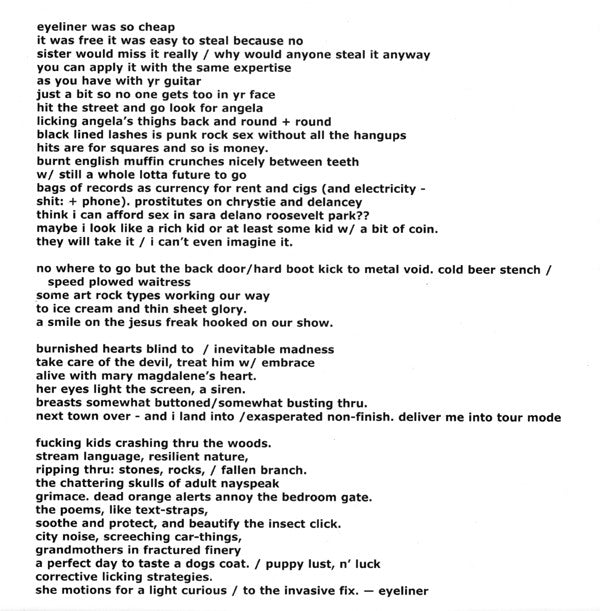 Sonic Youth : Helen Lundeberg / Eyeliner (7", Single)