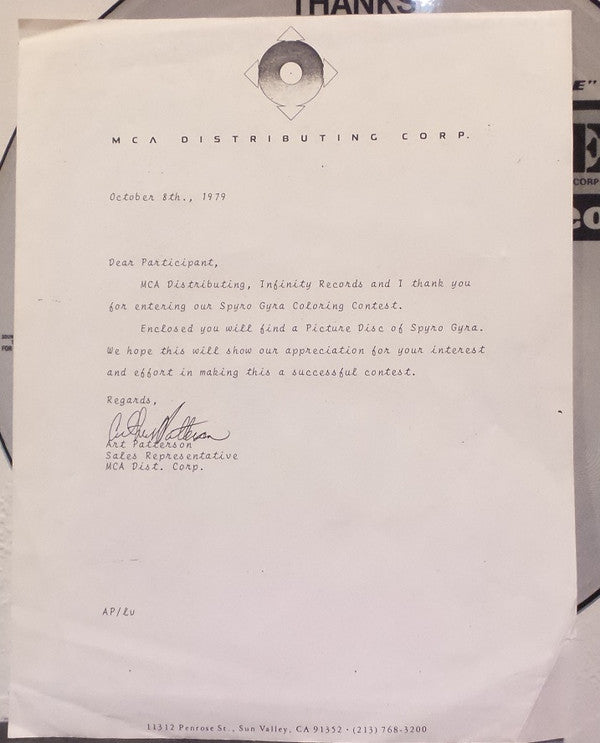 Spyro Gyra : Morning Dance (LP, Album, Pic, Promo)