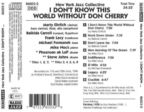New York Jazz Collective : I Don't Know This World Without Don Cherry (CD, Album)