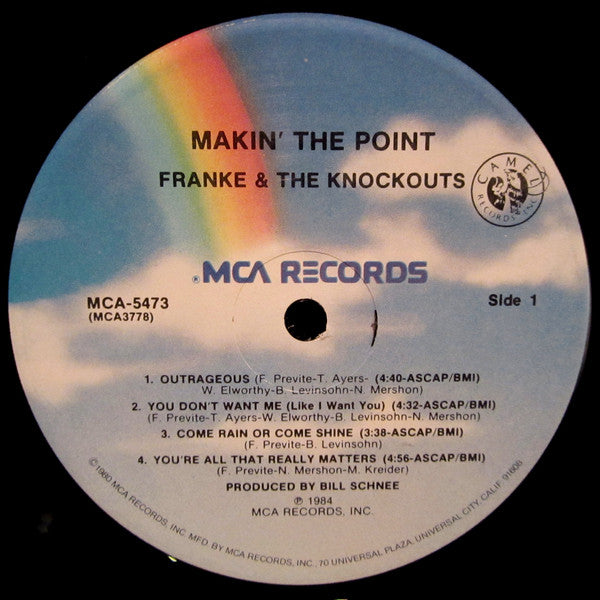 Franke & The Knockouts : Makin' The Point (LP, Album, Pin)