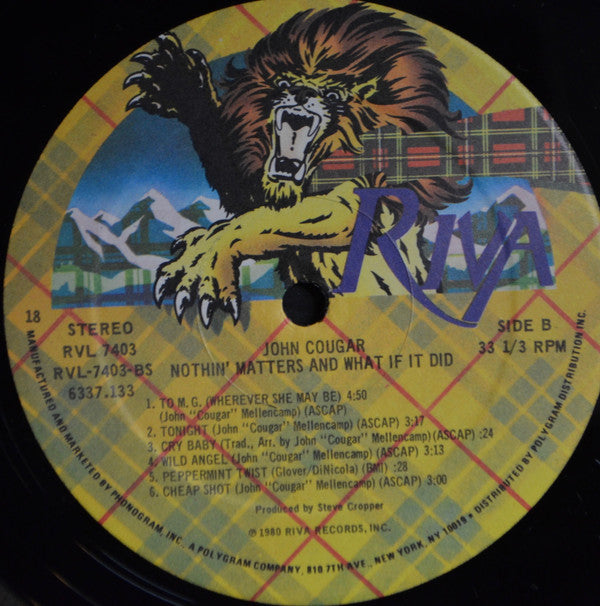 John Cougar* : Nothin' Matters And What If It Did (LP, Album, 18 )
