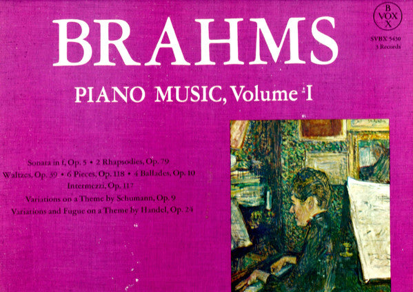 Brahms*, Walter Klien : Piano Music (Complete) Volume I (Box, Comp + 3xLP)