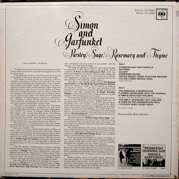 Simon & Garfunkel : Parsley, Sage, Rosemary And Thyme (LP, Album, RP, Pit)