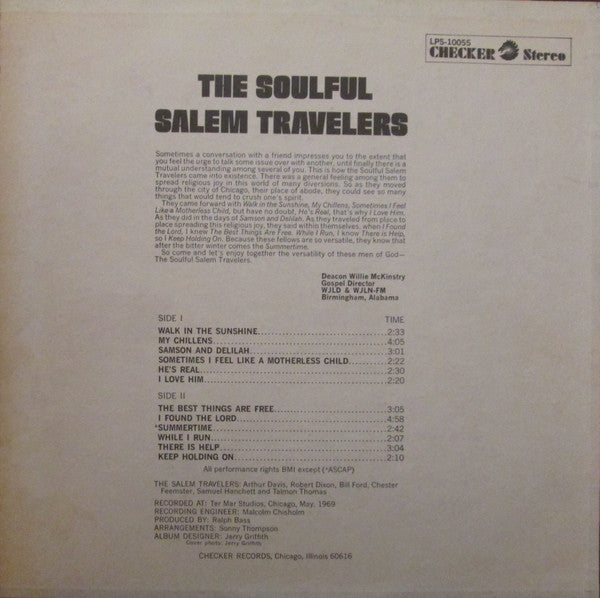 The Salem Travelers : The Soulful Salem Travelers (LP, Album)