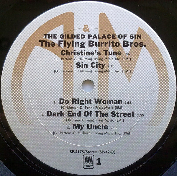 The Flying Burrito Bros : The Gilded Palace Of Sin (LP, Album, RP)