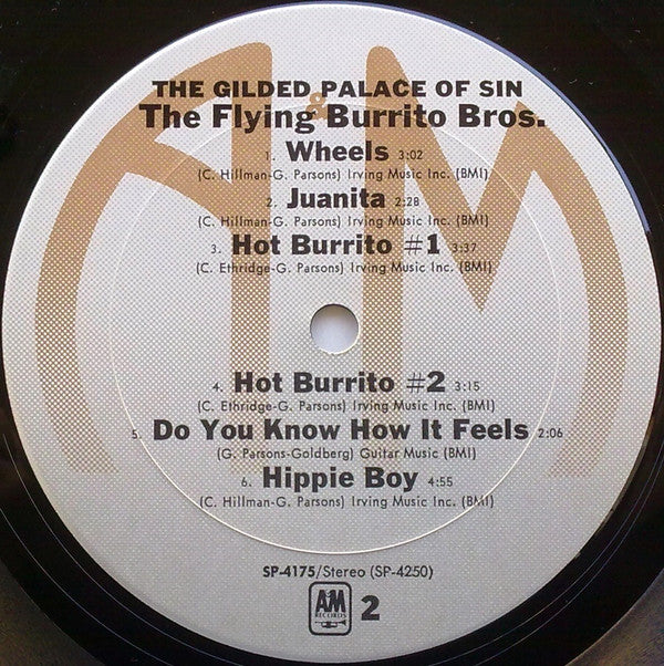 The Flying Burrito Bros : The Gilded Palace Of Sin (LP, Album, RP)