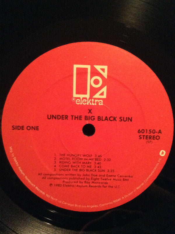 X (5) : Under The Big Black Sun (LP, Album, SRC)