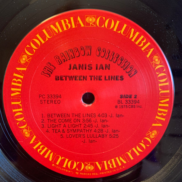 Janis Ian : Between The Lines (LP, Album, San)