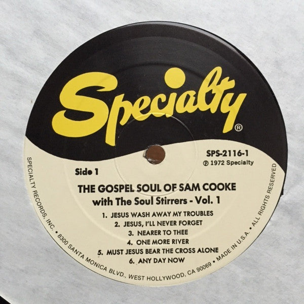 Sam Cooke With The Soul Stirrers : The Gospel Soul Of Sam Cooke With The Soul Stirrers Vol. 1 (LP, Comp, RE)
