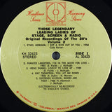 Various : Those Legendary Leading Ladies Of Stage, Screen & Radio Vol. 2 (LP, Comp)