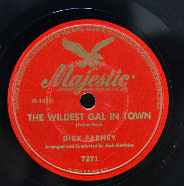 Dick Farney : I Still Get Jealous / The Wildest Girl In Town (Shellac, 10")