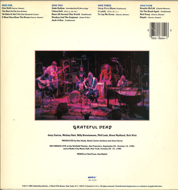 The Grateful Dead : Reckoning (2xLP, Album, Hau)