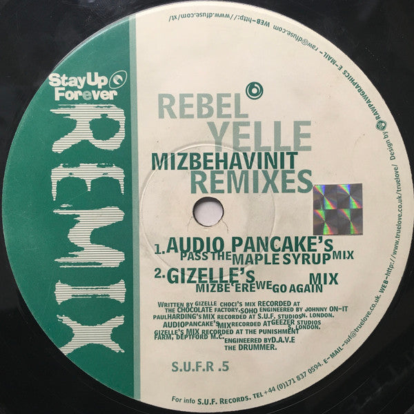 Rebel Yelle : Mizbehavinit - Remixes (12")