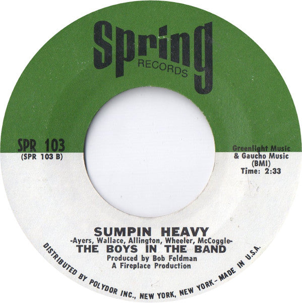 The Boys In The Band : (How Bout A Little Hand For) The Boys In The Band (7", Styrene, Ter)