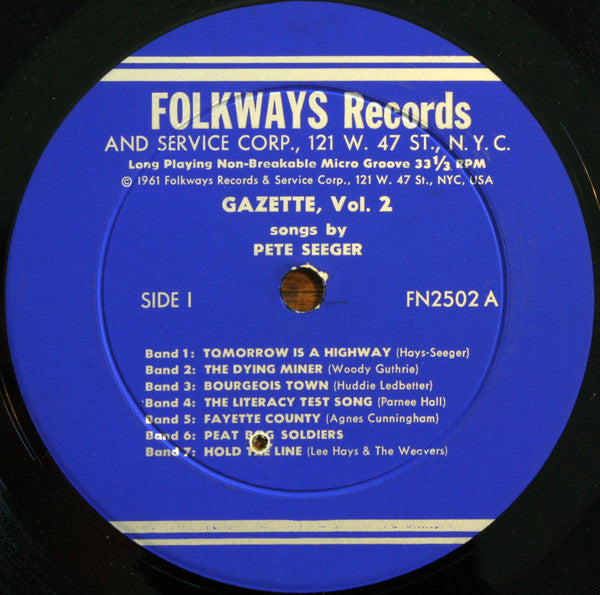 Pete Seeger : Gazette, Vol. 2 (LP, Album)