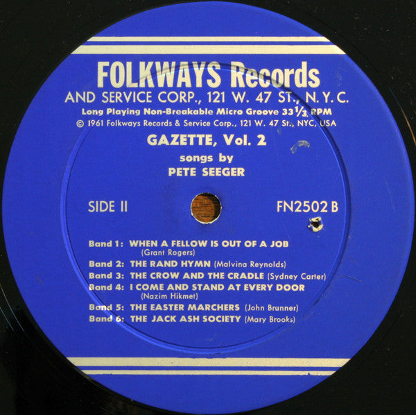 Pete Seeger : Gazette, Vol. 2 (LP, Album)