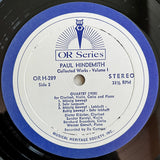 Paul Hindemith : Collected Works - Volume I (LP, Album)