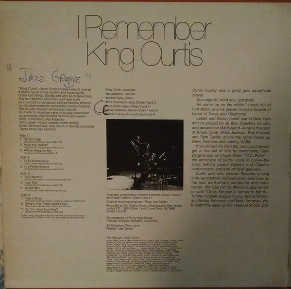 King Curtis : Jazz Groove (2xLP, Comp, Promo, Hol)