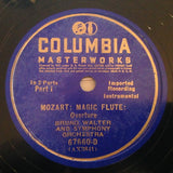 Wolfgang Amadeus Mozart - Bruno Walter And Mozart Festival Orchestra (Paris) : Magic Flute: Overture (Shellac, 12", RP)