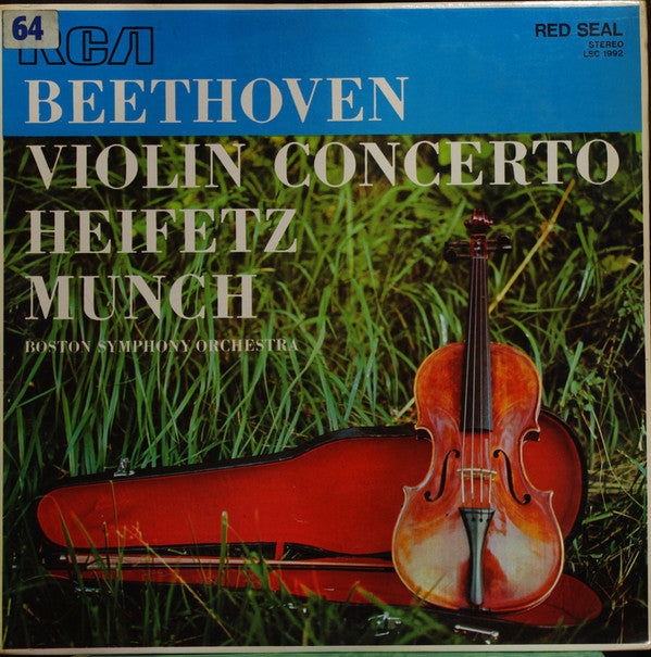 Ludwig van Beethoven - Jascha Heifetz - Charles Munch - Boston Symphony Orchestra : Violin Concerto (LP, Album)