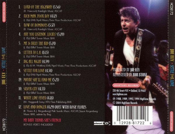 Joe Ely : Settle For Love (CD, Comp, Enh, RM)