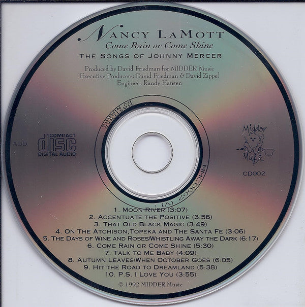 Nancy LaMott : Come Rain Or Come Shine (The Songs Of Johnny Mercer) (CD, Album)